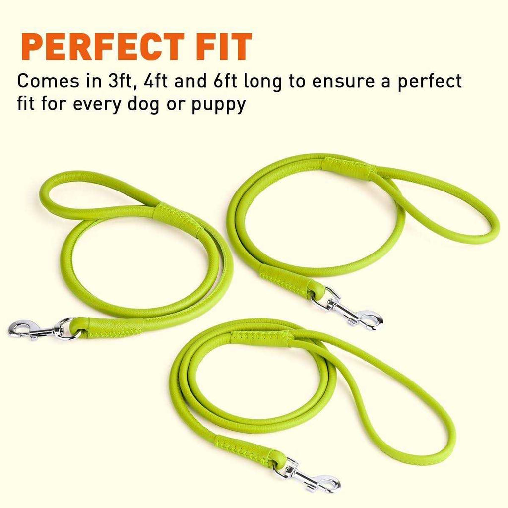 Soft Leather Round Leash L461