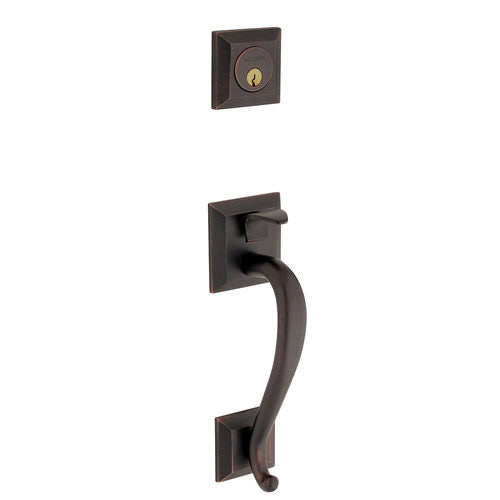 Distressed Oil-Rubbed Bronze Handleset with Knob P4044