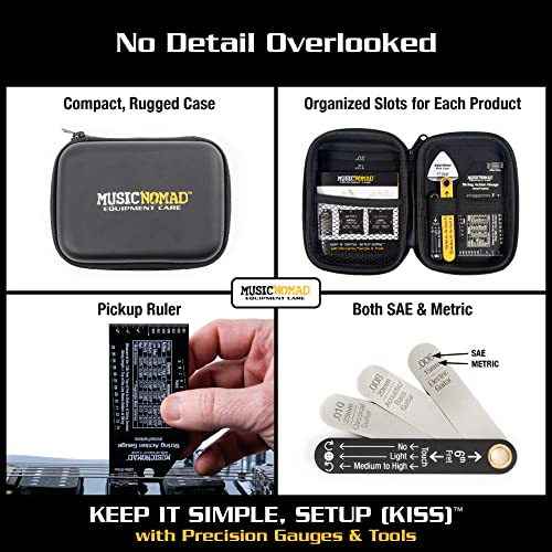 Precision 6 pc. Guitar Setup Gauge Tool Set with Storage Case G2110