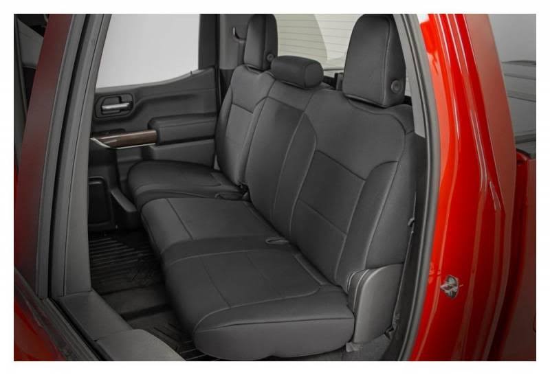 Black Neoprene Seat Covers Front and Rear I69191