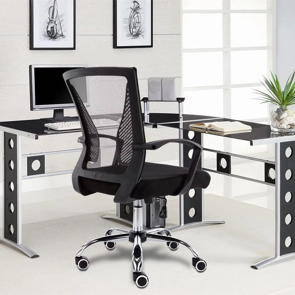 White Orange Mesh Back Desk Chair Z836230