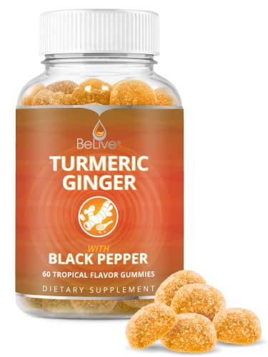 Turmeric Curcumin with Black Pepper & Ginger 60 Gummies E534