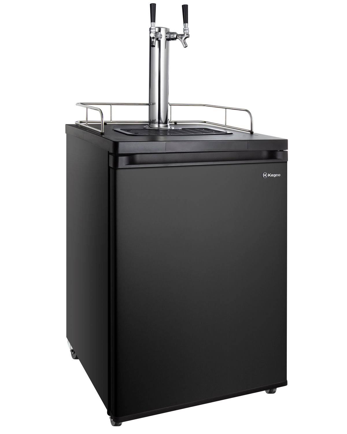 24" Wide Dual Tap Black Kegerator O11026