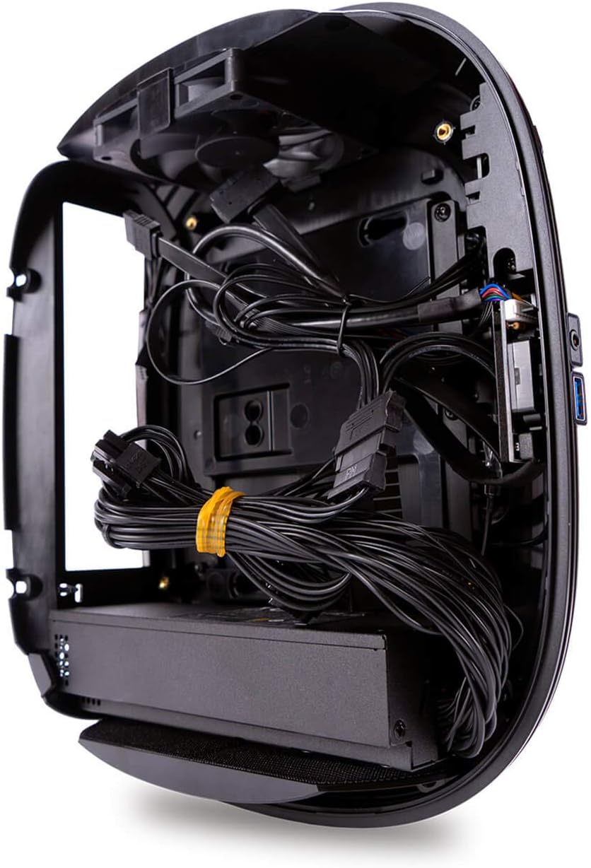 Mini-ITX Tower Case with 200W 80 Plus Gold Power Supply and Tempered Glass Top Panel N79695