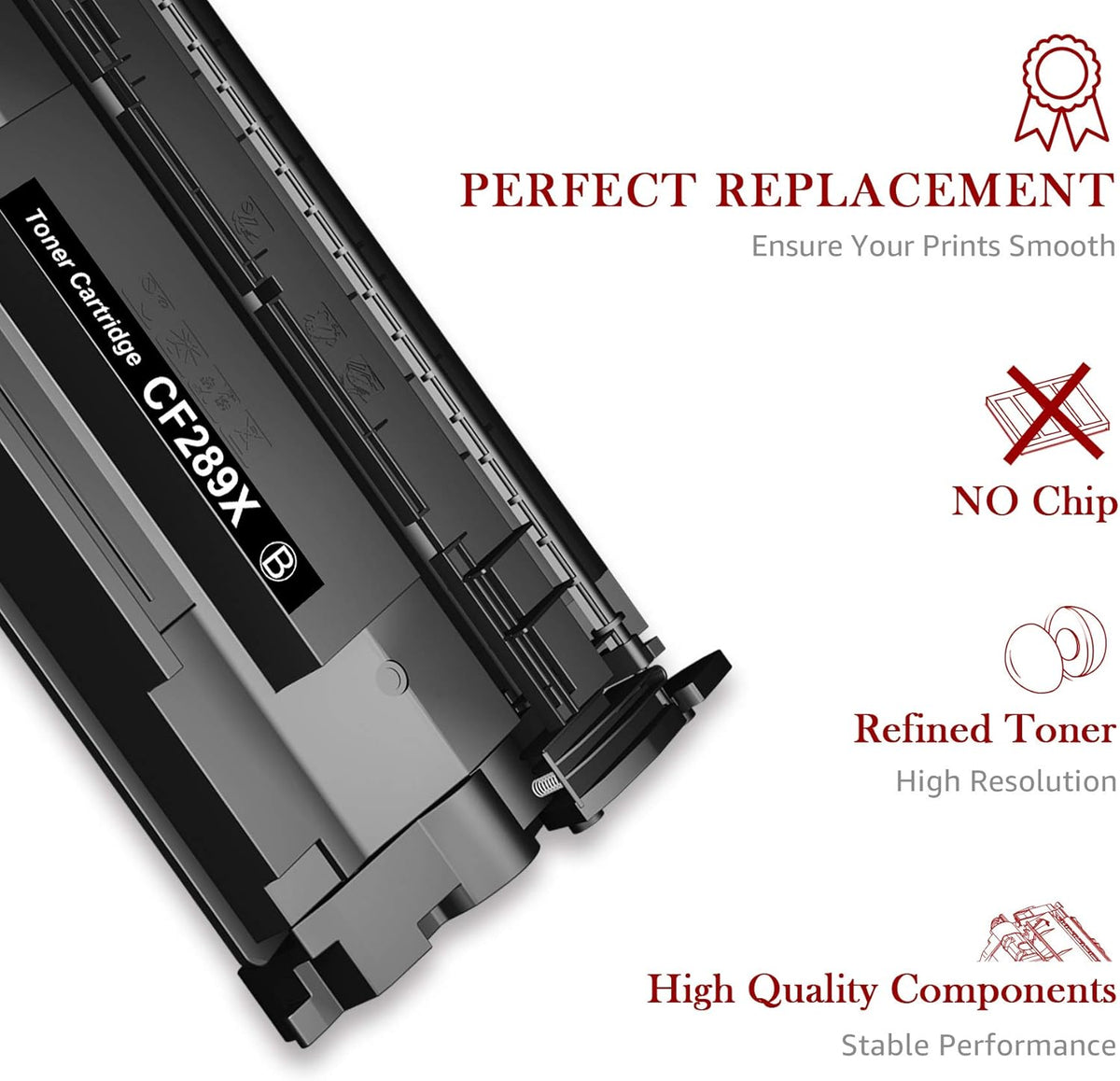 Compatible Toner Cartridge Replacement for HP Printer (Black, 1-Pack) H113166
