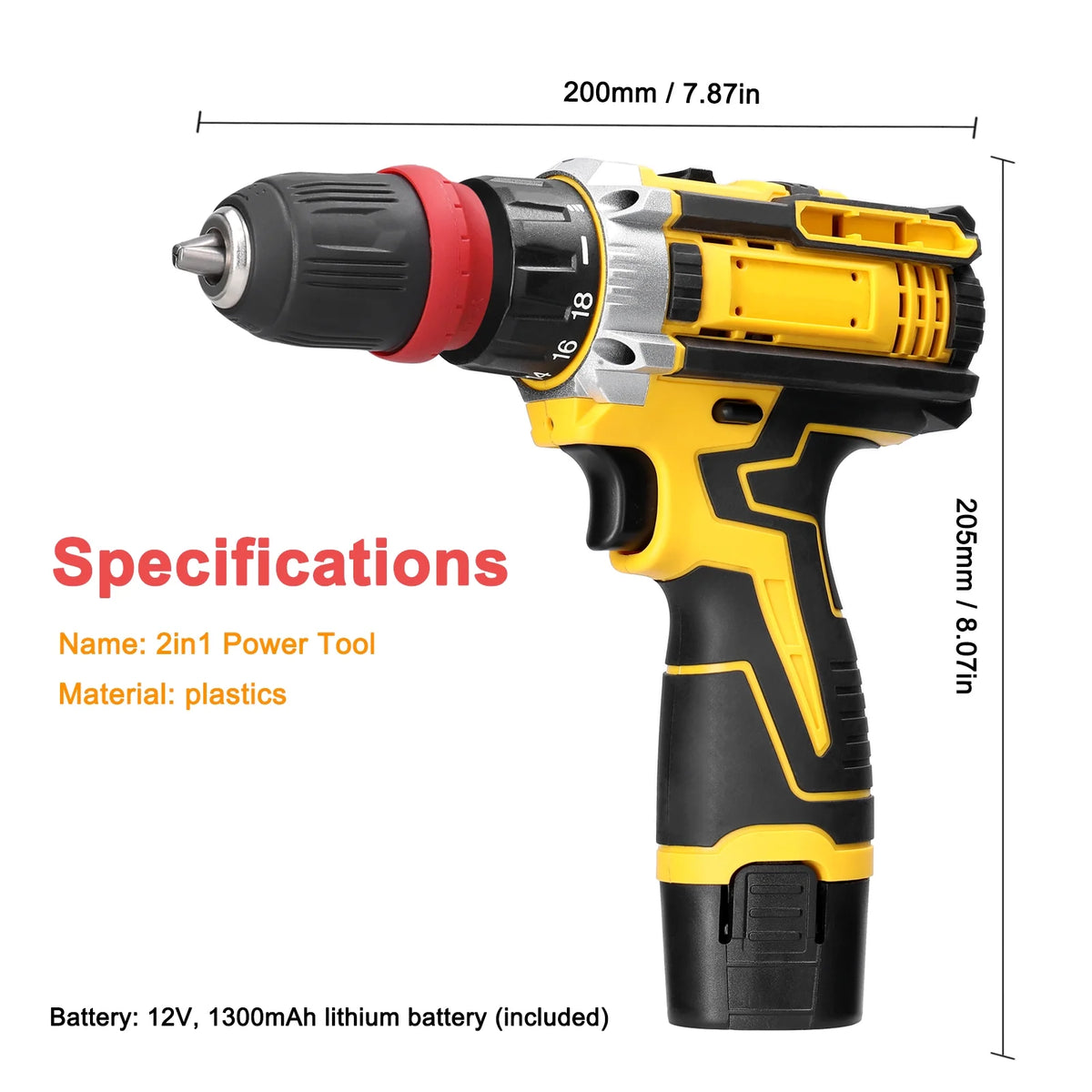 Electric Screwdriver 12 V Brushed Motor H2897