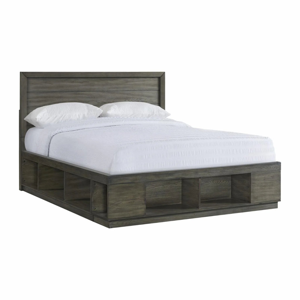 King Storage Bed with Cubbies U16666