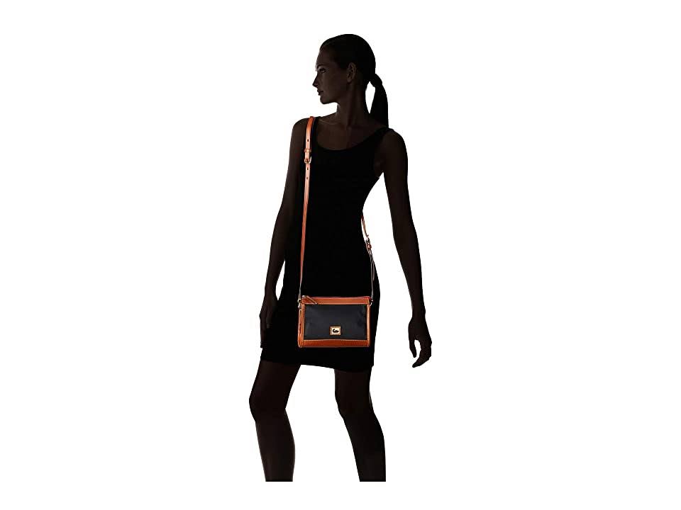 Black/Gold Nylon Zip Crossbody P57576