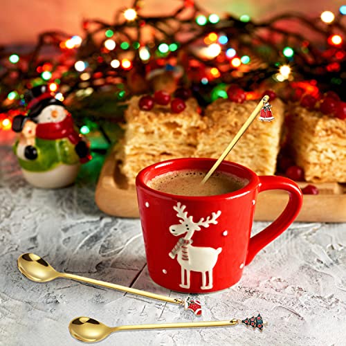 10 Pieces Stainless Steel Christmas Spoons J3518