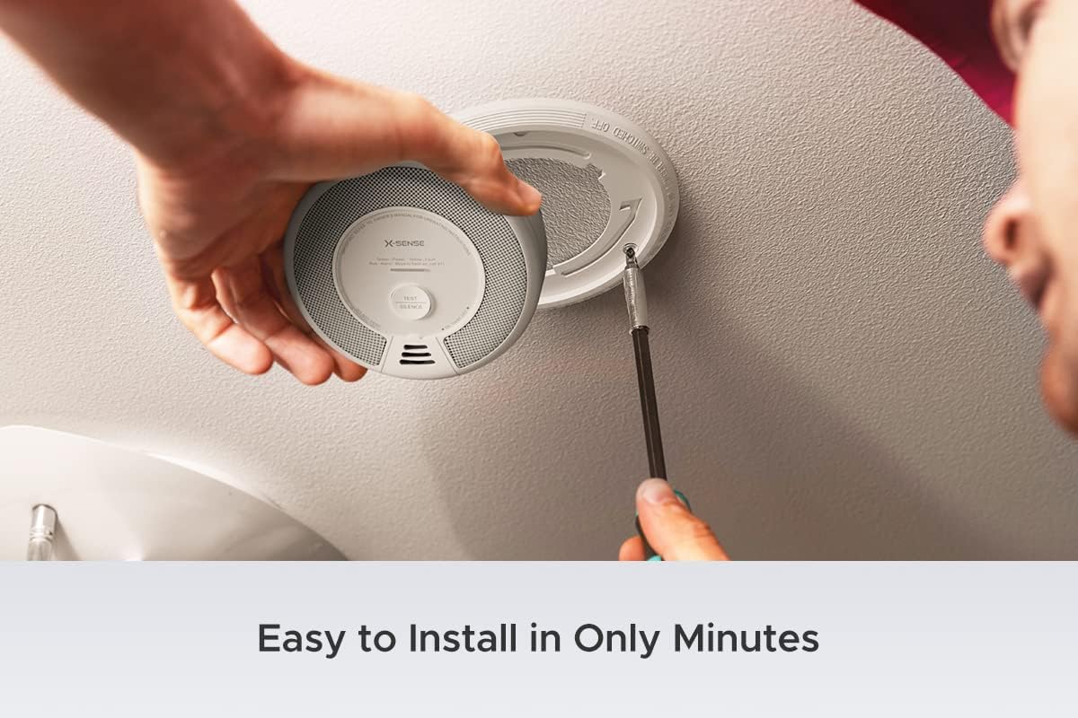 Wireless Interconnected Combination Smoke and Carbon Monoxide Detector, 10-Year Battery, Pack of 6 F9150
