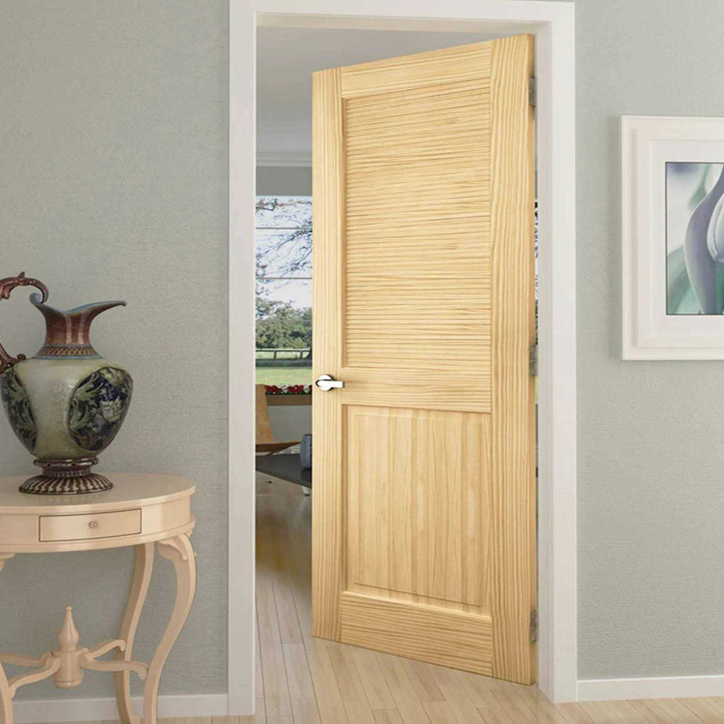Solid Wood Louvered Slab Door Y39220