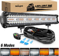 20Inch 420W LED Light Bar Amber White Strobe with Wiring Harness Kit W392184
