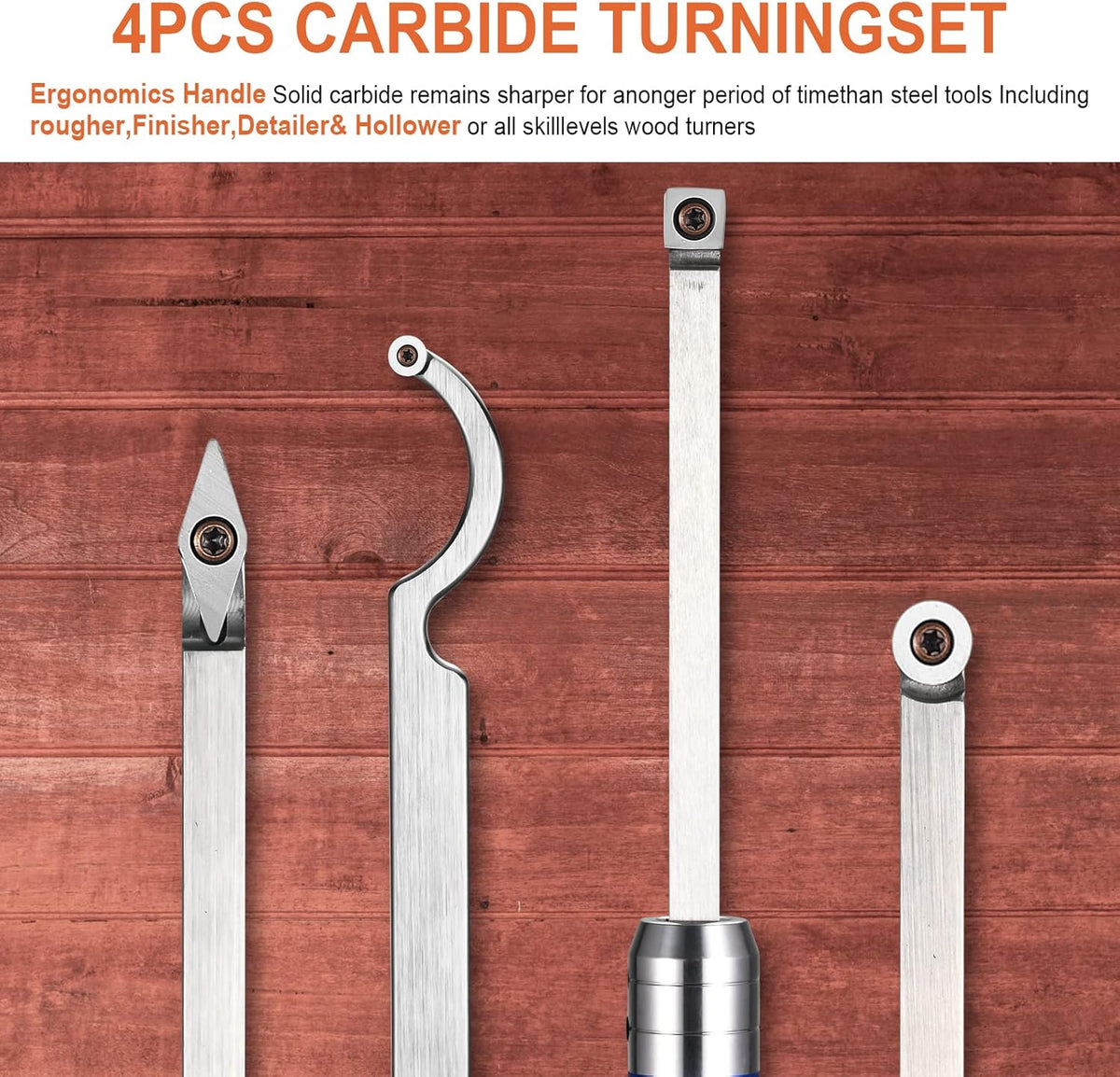 8 in 1 Carbide Tipped Woodturning Set with Aluminum Case R26623