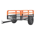 Heavy Duty Steel ATV Dump Trailer, 1500-Pound Load Capacity 15 Cubic Feet, Tow Behind Dump Cart with Removable Sides and 2 Tires H6722