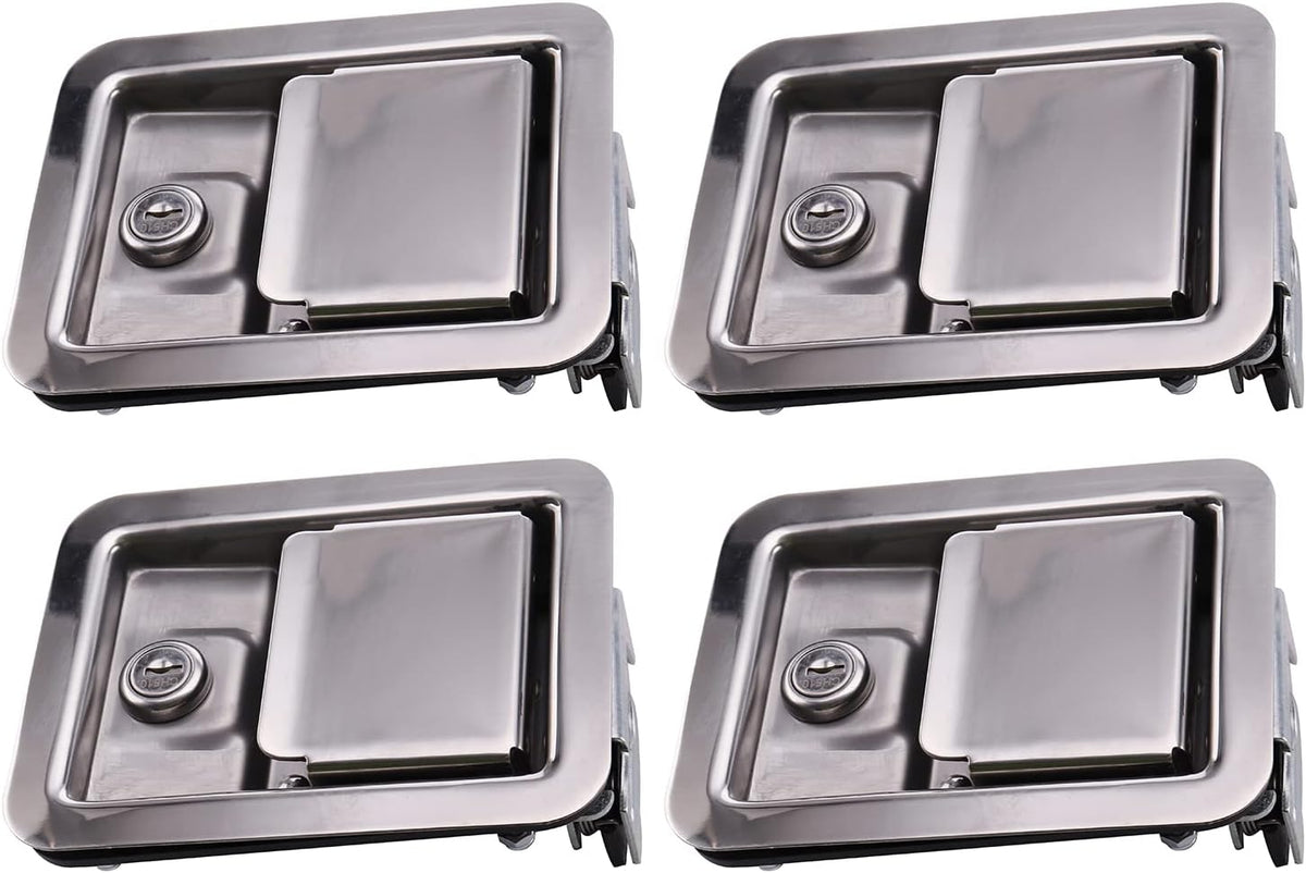 4Pcs Trailer Toolbox Lock RV Handle Latch with Same Keys Z40340
