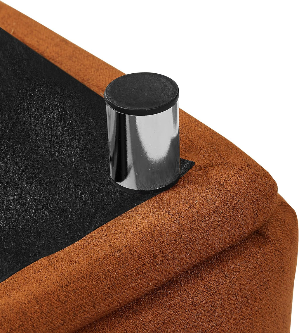 Rust Red Cotton Linen Accent Chair Z879295