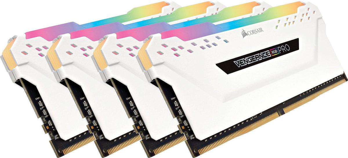 32GB (4x8GB) DDR4 3600MHz C18 LED Desktop Memory White P5754