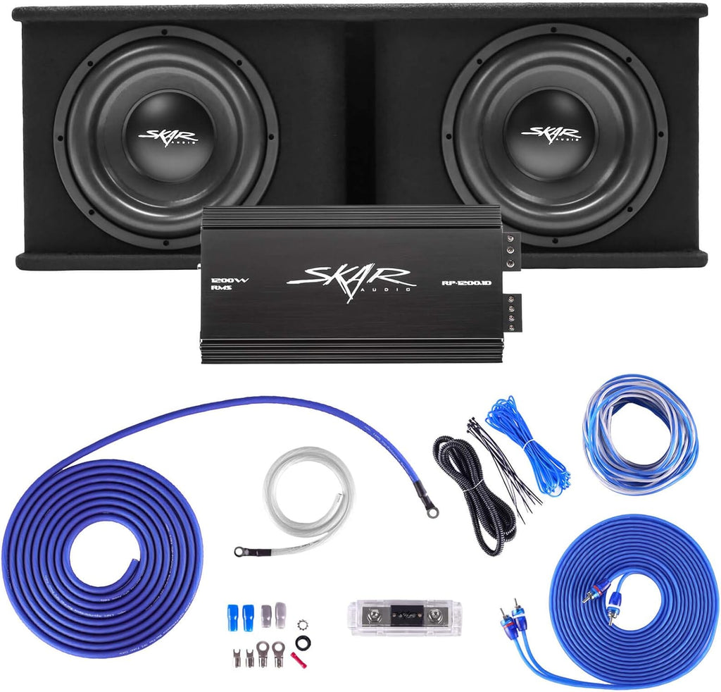 Dual 12" Subwoofer Bass Package with Loaded Enclosure and Amplifier L951950