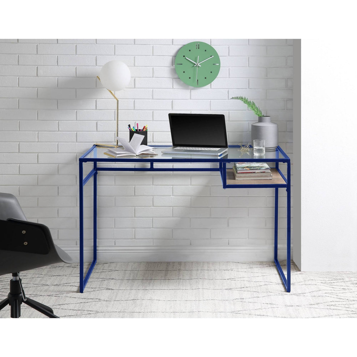Blue Glass Desk R9885