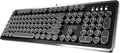 Wired USB Mechanical Keyboard in Black and Chrome I8853