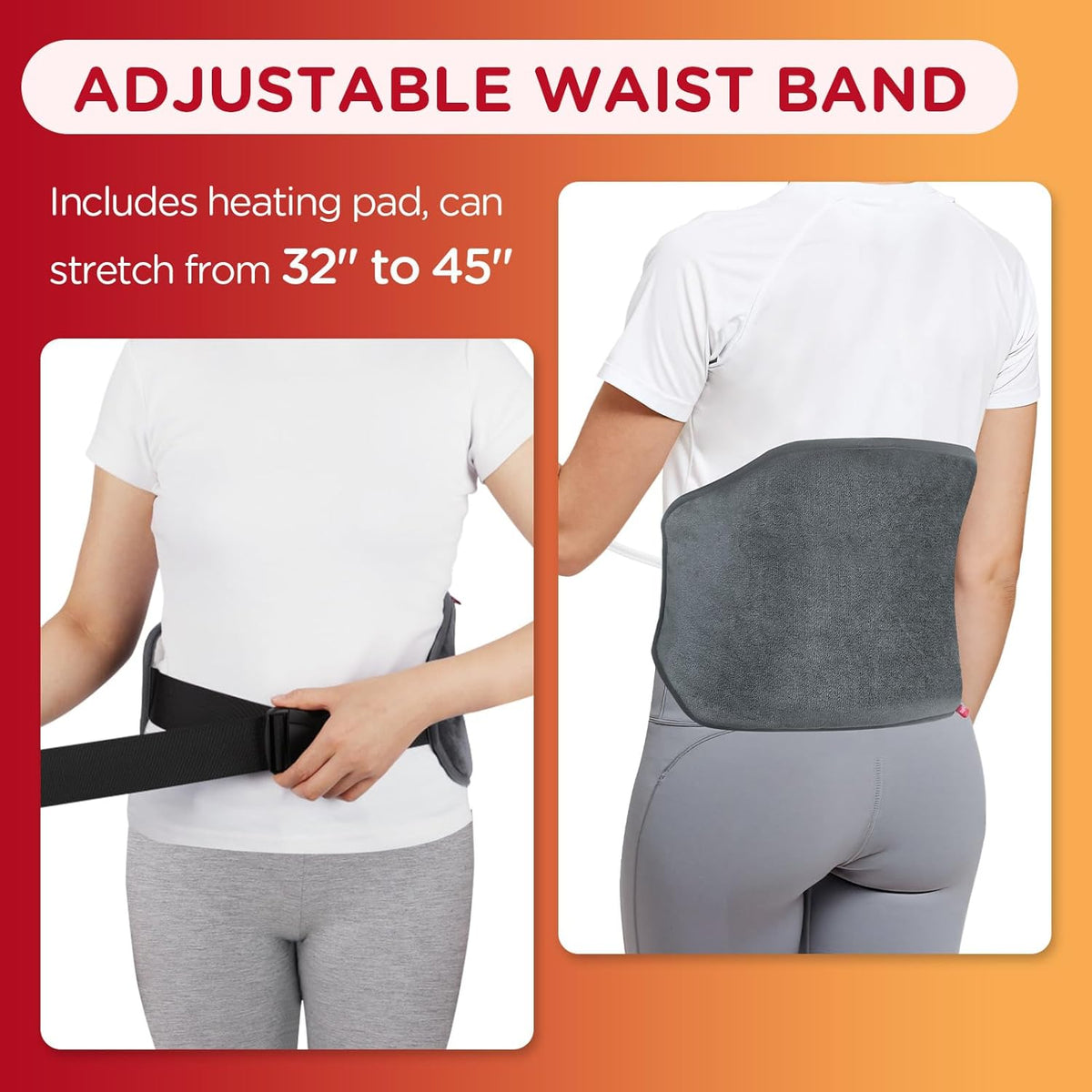 Heating Pad with Strap, 9 Heat Levels, 11 Auto-Off K854130