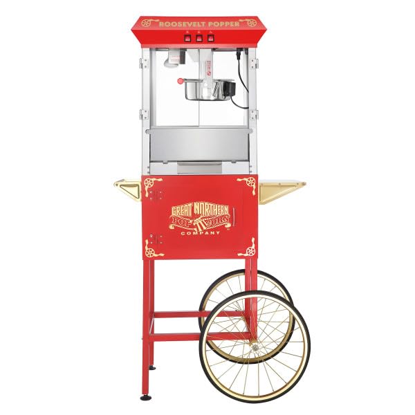 Red 8oz Antique Countertop Popcorn Popper Machine L132