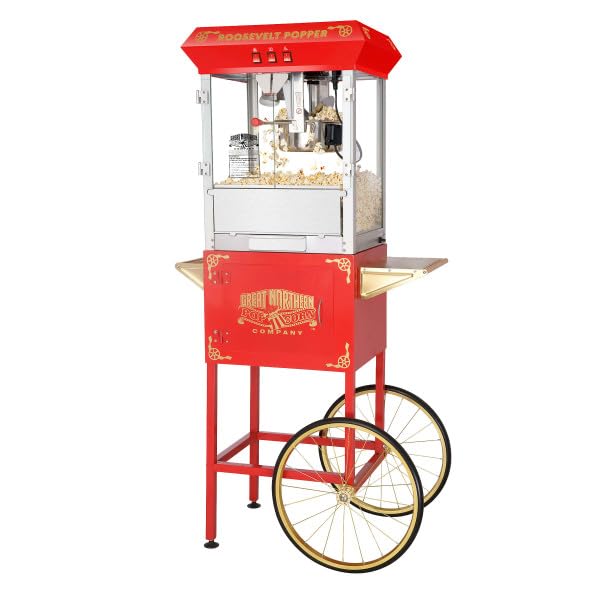 Red 8oz Antique Countertop Popcorn Popper Machine L132