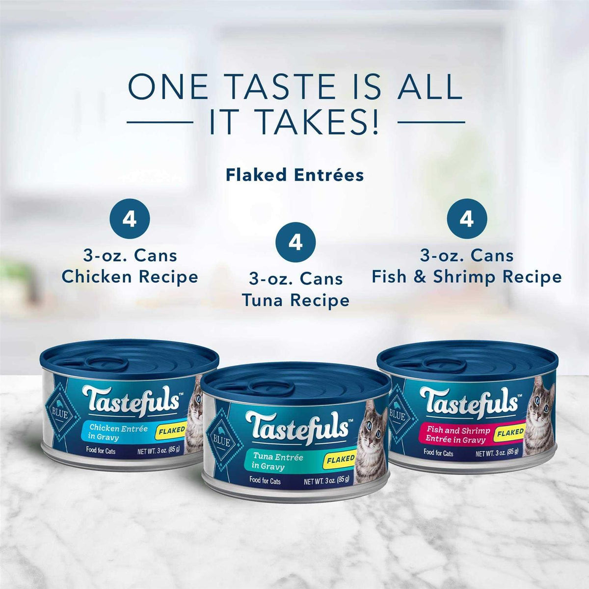 Blue Buffalo Tastefuls Wet Cat Food Flaked Variety Pack M4463