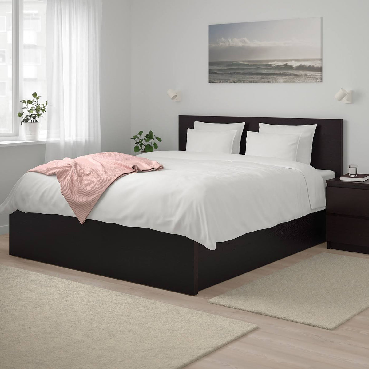 Queen Black-Brown Storage Bed S134543