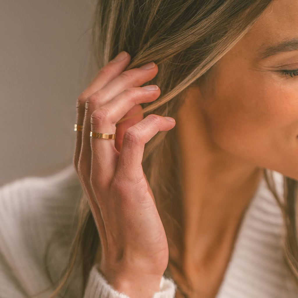 Handstamped Gold Filled Ring S67192