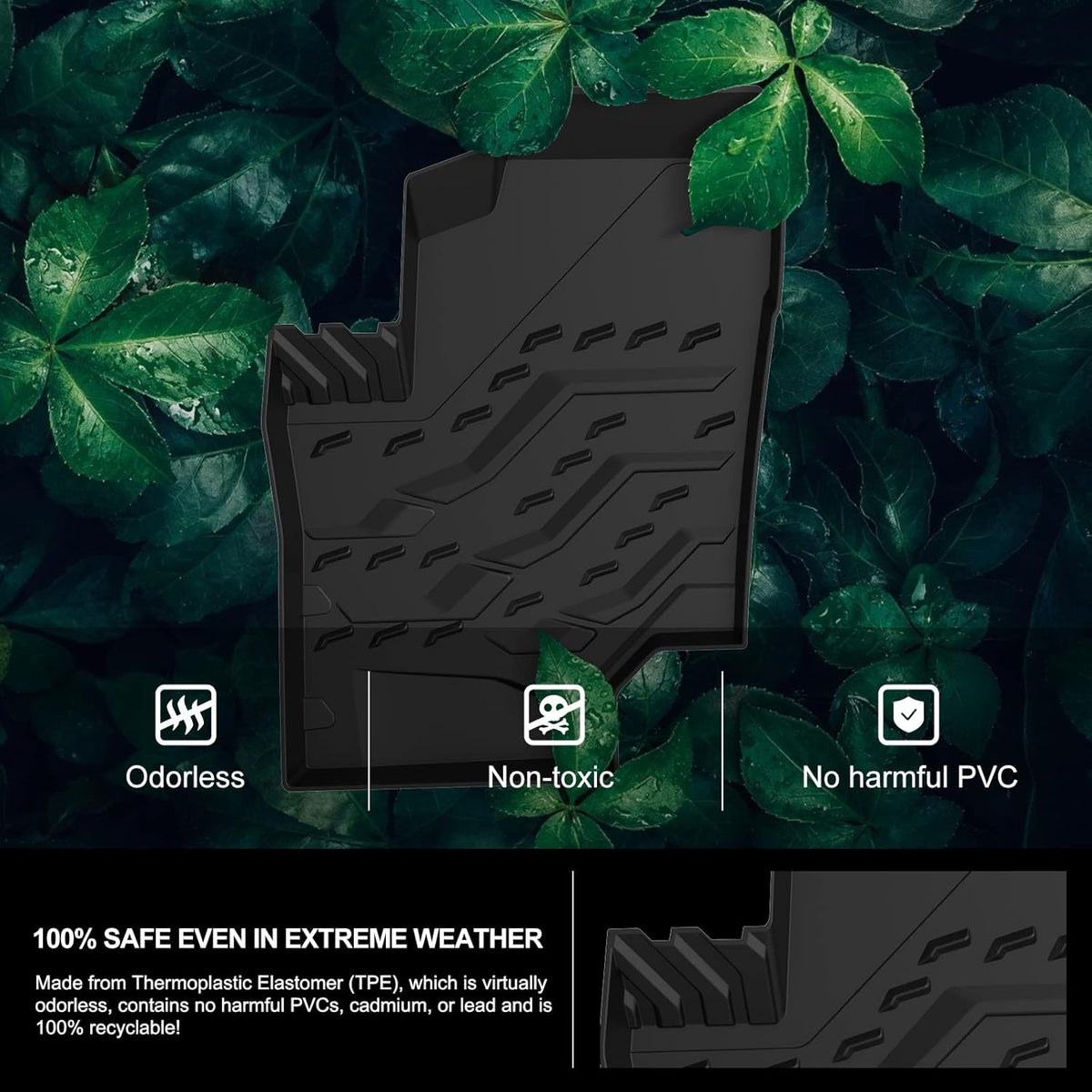 All Weather TPE Floor Mats Black B721