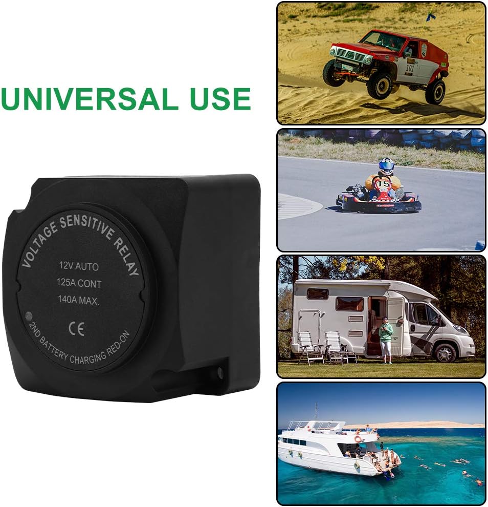 12V 140Amp Voltage Sensitive Relay & Wiring Cable Kit X854590