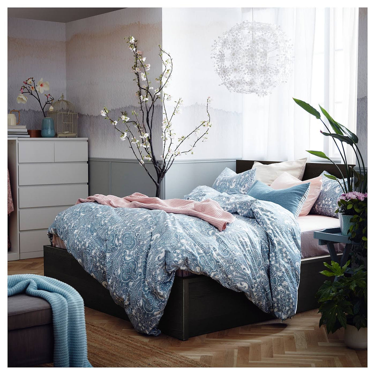 Queen Black-Brown Storage Bed S134543