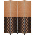 Black 4-Panel Folding Room Divider S85968