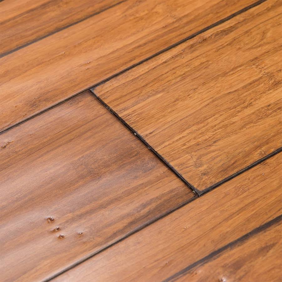 5-In Distressed Mocha Bamboo Solid Hardwood Flooring (19.91-Sq ft) E147146