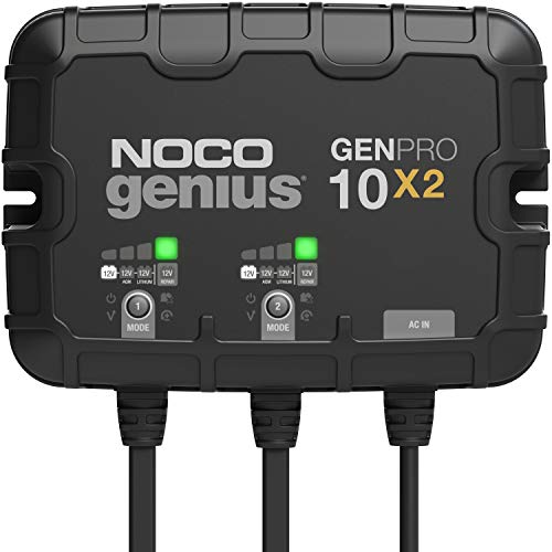 2-Bank 20A Onboard Waterproof Marine Battery Charger for Lead-Acid & Lithium Batteries K156368