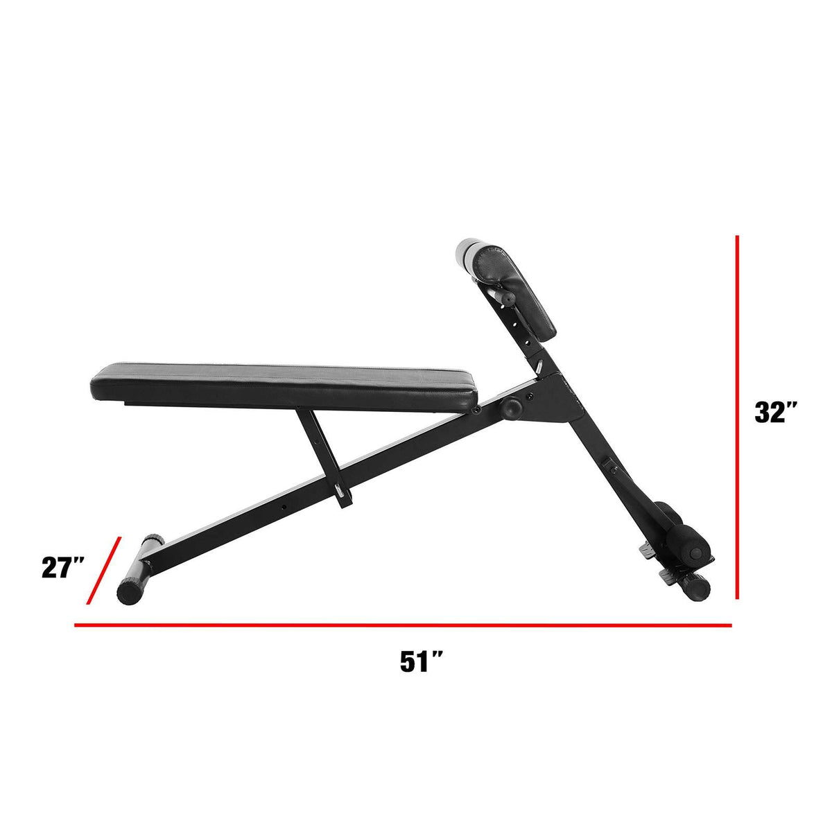 Black Hyperextension AB Bench A4641