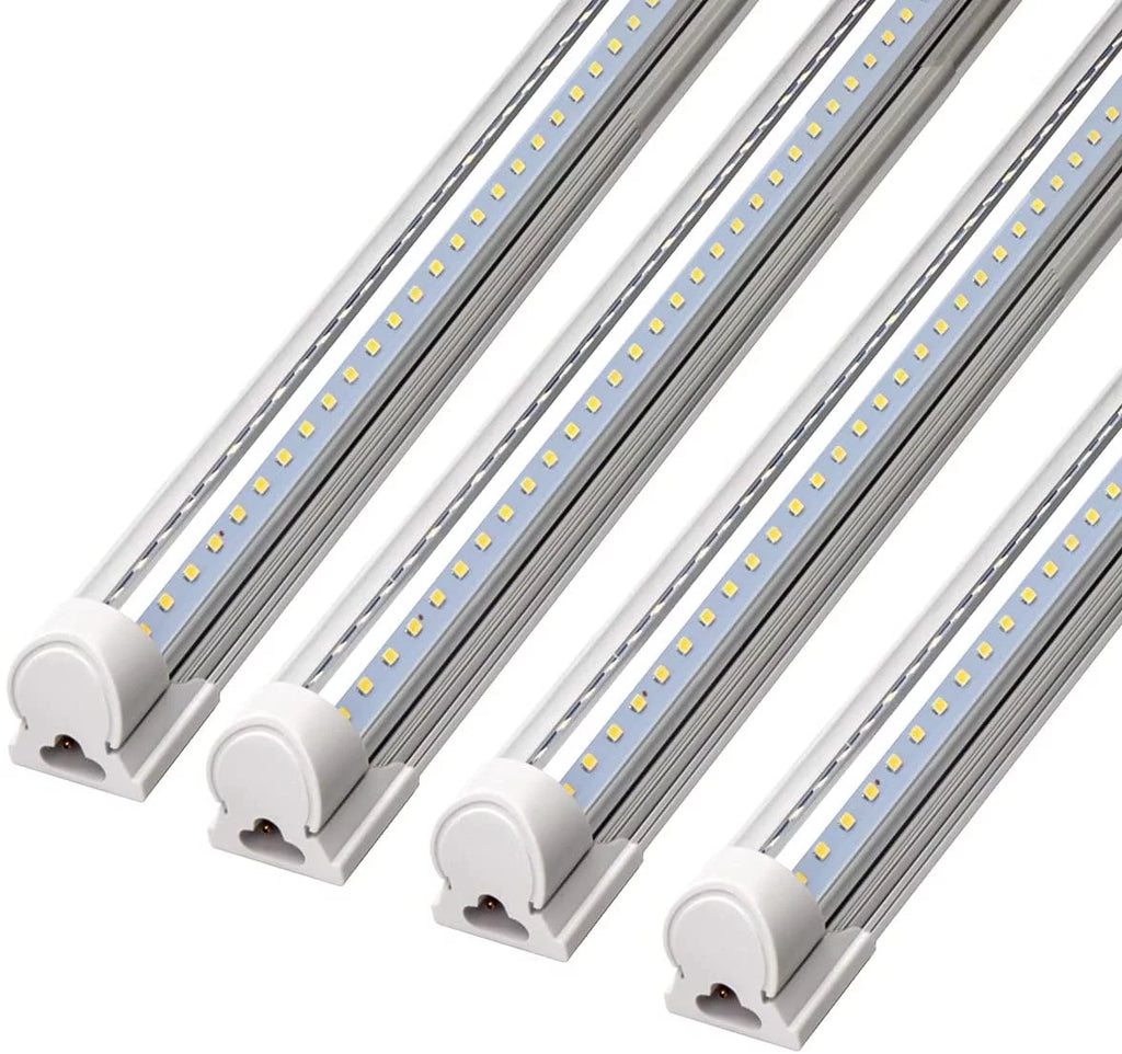 8FT 72W 9000LM 5000K Daylight White T8 Linkable LED Shop Light, 4 Packs D88389
