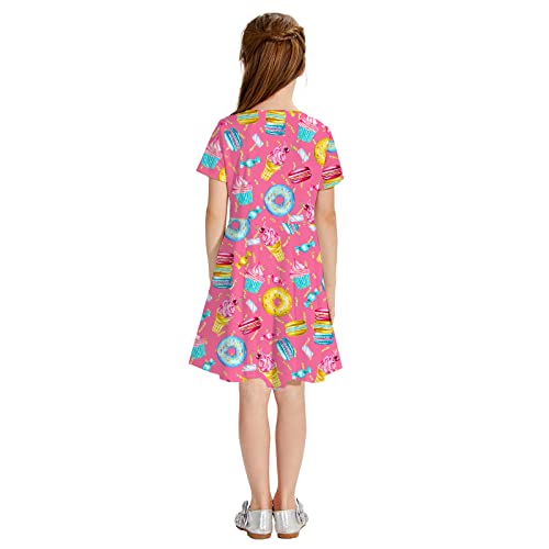 Little Girls Short Sleeve Casual Summer Sundress H499061