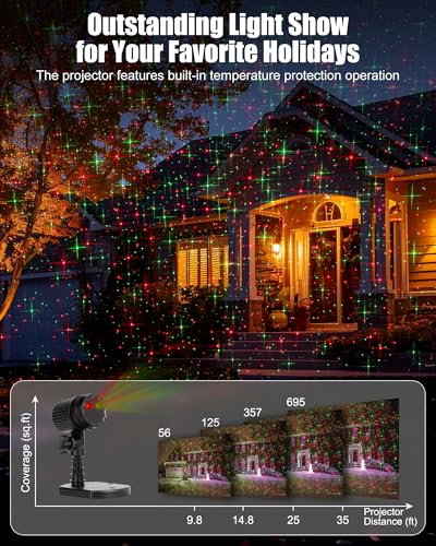 Red and Green Starry Projection Light W2537