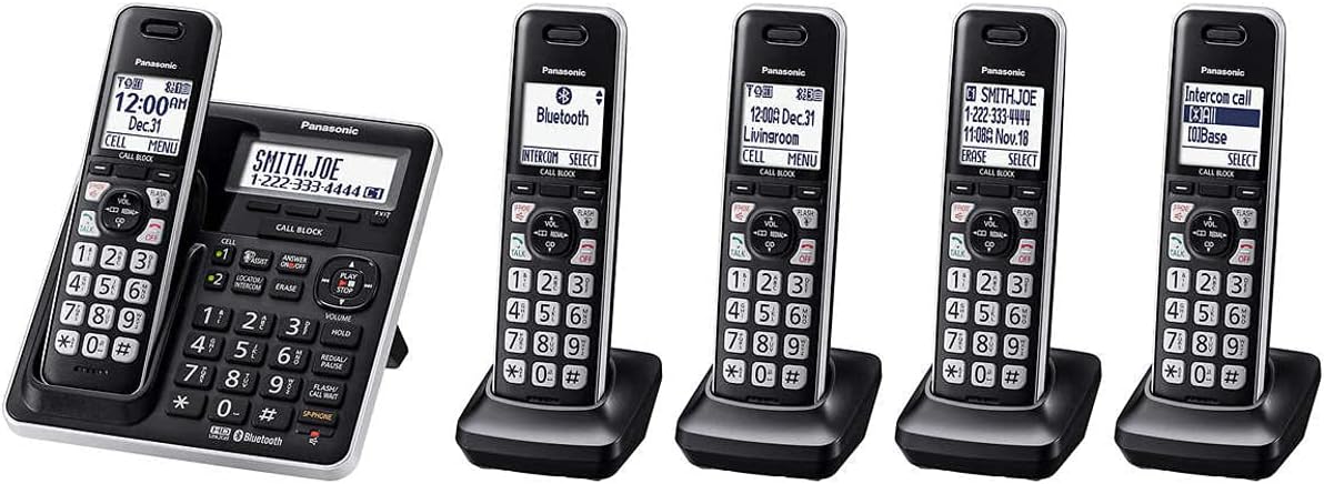 Expandable Cordless Phone System with 5 Handsets C27560