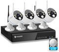 Wireless Security Camera System 8CH 3MP Color Night Vision 2TB Hard Drive K37531