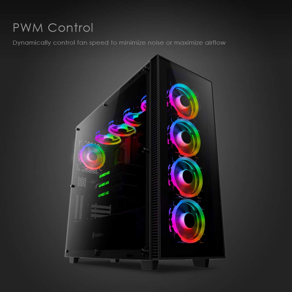 140mm 3pcs RGB PWM Dual Light Loop Fan V508782