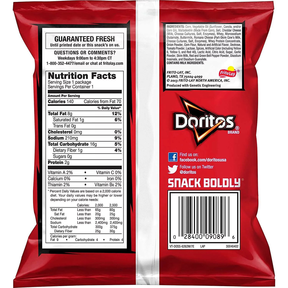 40 Count 1 oz Nacho Cheese Flavored Tortilla Chips M54780