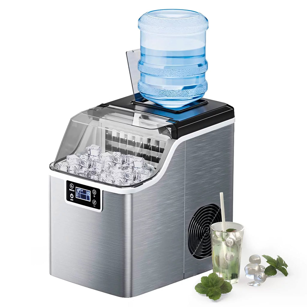 Compact Ice Maker Machine, 45 Lbs/24H, 24 Pcs/13 Mins, Self-Cleaning A580378