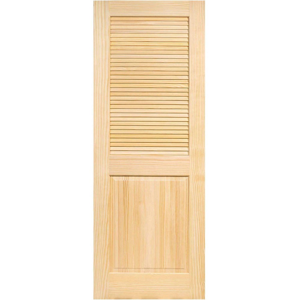 Solid Wood Louvered Slab Door Y39220