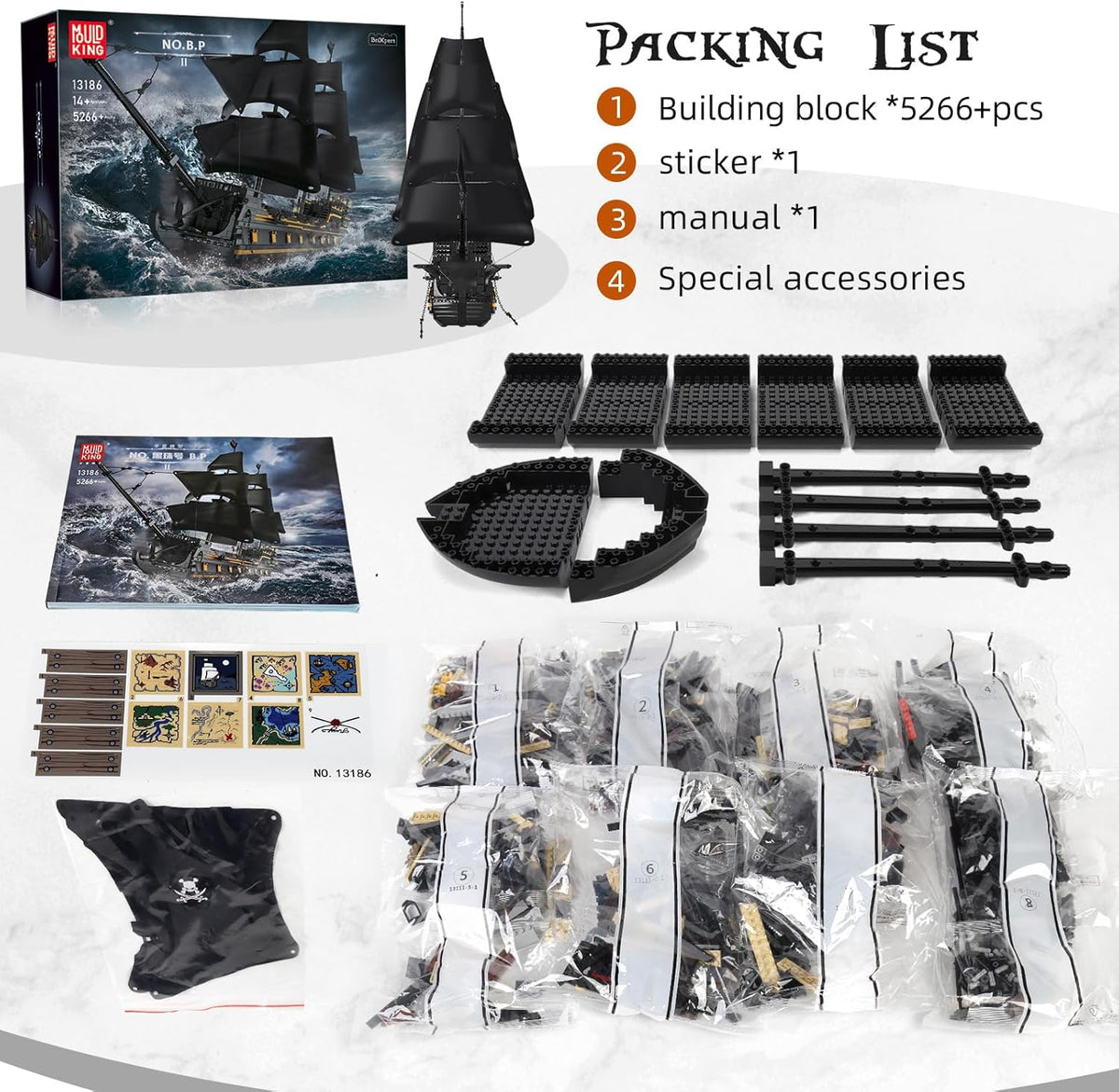 Black Pearl Sailboat Building Blocks (4794 Pieces) L8196
