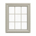 29.5 in. x 29.5 in. Desert Sand Vinyl Left-Handed Casement Window with Colonial Grids S1440