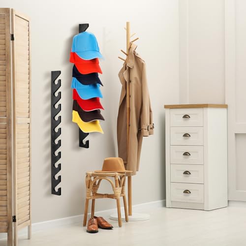 Reddish Brown Wooden Hat Rack with 10 Hooks I502