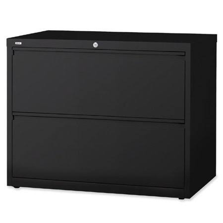 Black 2-Drawer Lateral Filing Cabinet W585